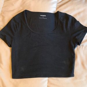 Black express crop top.